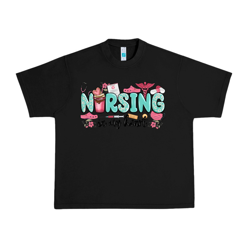 Nursing In My Heart Urban Heavy Tee by MaliasSmallBusiness | Teevron