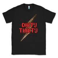 Black dirty thirty lightning bolt Classic Tee - MaliasSmallBusiness