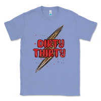 Colony Blue dirty thirty lightning bolt Classic Tee - MaliasSmallBusiness