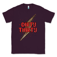 Plum dirty thirty lightning bolt Classic Tee - MaliasSmallBusiness