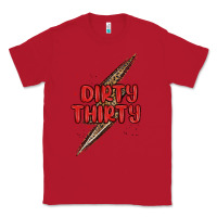 Red dirty thirty lightning bolt Classic Tee - MaliasSmallBusiness
