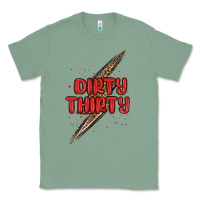 Sage dirty thirty lightning bolt Classic Tee - MaliasSmallBusiness