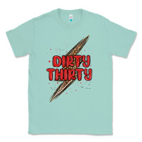 Seafoam dirty thirty lightning bolt Classic Tee - MaliasSmallBusiness