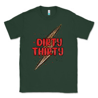 Sports Green dirty thirty lightning bolt Classic Tee - MaliasSmallBusiness