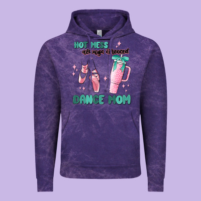 Mess Always Stressed Dance Mom Vintage Hoodie Designed By Maliassmallbusiness