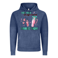 Vintage Denim mess always stressed dance mom Vintage Hoodie - MaliasSmallBusiness
