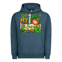 Pigment Midnight Navy my 1'st st patrick's day Urban Hoodie - FaDigitalArtStudio
