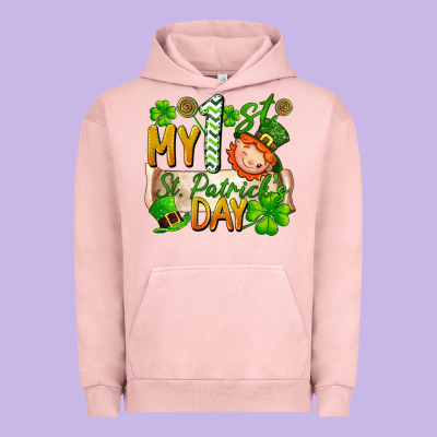 My 1'st St Patrick's Day Urban Hoodie Designed By Fadigitalartstudio
