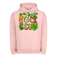 Pigment Salmon my 1'st st patrick's day Urban Hoodie - FaDigitalArtStudio