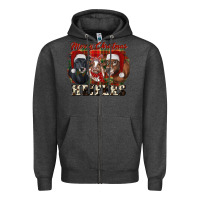 Charcoal Heather Merry Christmas Zipper Hoodie - RanaPortraitStore