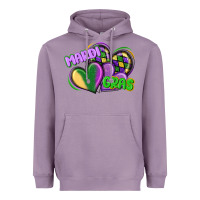 Lavender mardi gras heart Heavyweight Hoodie - CowGirlArtShop