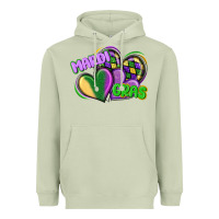 Matcha mardi gras heart Heavyweight Hoodie - CowGirlArtShop