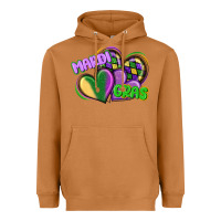 Meerkat mardi gras heart Heavyweight Hoodie - CowGirlArtShop