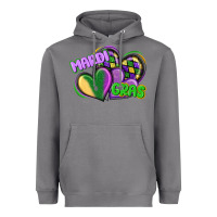 Storm mardi gras heart Heavyweight Hoodie - CowGirlArtShop