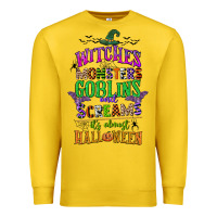 Lemon witches monsters goblins and screams its almost halloween Premium Sweatshirt - CowGirlArtShop