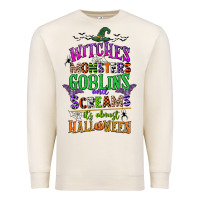 Sandshell witches monsters goblins and screams its almost halloween Premium Sweatshirt - CowGirlArtShop