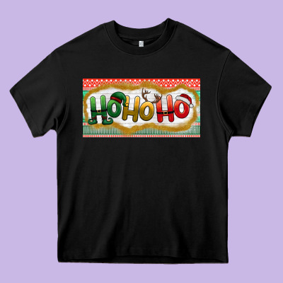 Ho Ho Ho Heavy Core Tee Designed By Bundleandbundleshop