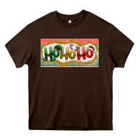 Chocolate Brown ho ho ho Heavy Core Tee - BundleAndBundleShop