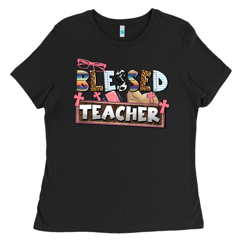Blessed Teacher Ladies Tee by AdoDesignShop | Teevron