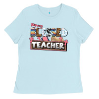 Baby Blue blessed teacher Ladies Tee - AdoDesignShop