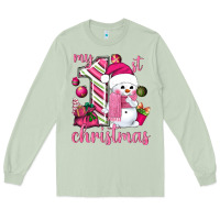 Matcha My 1st. pink Christmas with cute snowman Long Sleeve Tee - NancyCooperArtShop