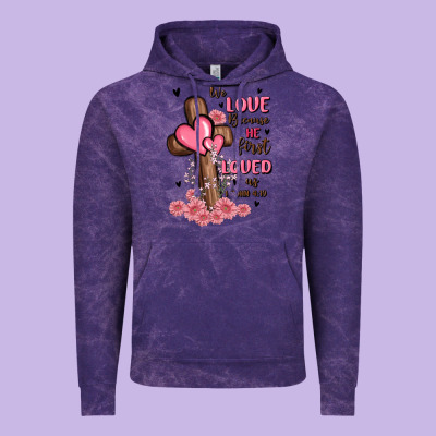 Valentine Cross Vintage Hoodie Designed By Maliassmallbusiness