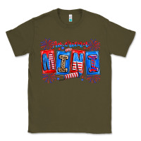 Army Green american mini Classic Tee - CowhideDigitalArt