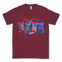 Burgundy american mini Classic Tee - CowhideDigitalArt