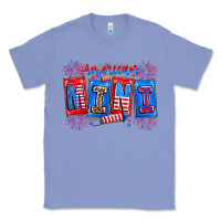 Colony Blue american mini Classic Tee - CowhideDigitalArt