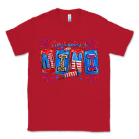 Red american mini Classic Tee - CowhideDigitalArt