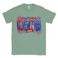 Sage american mini Classic Tee - CowhideDigitalArt