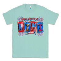 Seafoam american mini Classic Tee - CowhideDigitalArt