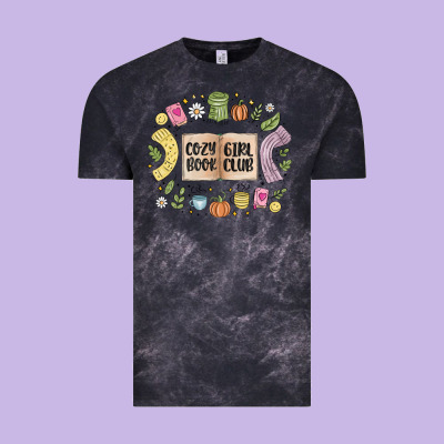 Cozy Book Girl Club Vintage Tee Designed By Maliassmallbusiness