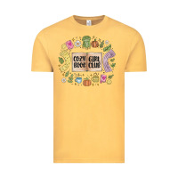 Vintage Mustard cozy book girl club Vintage Tee - MaliasSmallBusiness