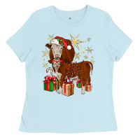 Baby Blue christmas hereford Ladies Tee - JahusDesignShop