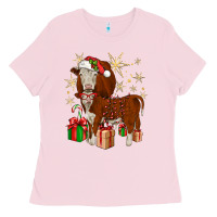 Bubblegum Pink christmas hereford Ladies Tee - JahusDesignShop