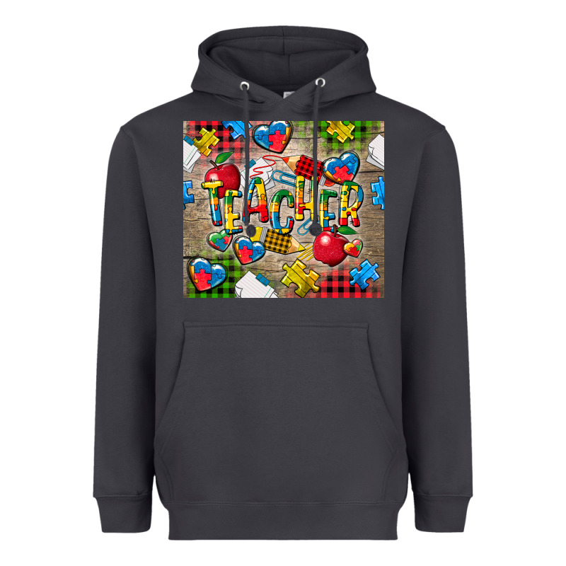 Teacher Autism Heavyweight Hoodie by CowGirlArtShop | Teevron