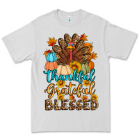 Dove Grey thankful grateful blessed turkey Premium Tee - Artiststas