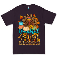 Plum thankful grateful blessed turkey Premium Tee - Artiststas