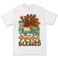 White thankful grateful blessed turkey Premium Tee - Artiststas