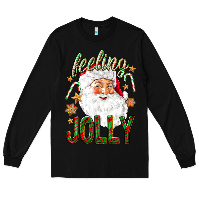 Feeling Jolly With Santa Long Sleeve Tee by NancyCooperArtShop | Teevron