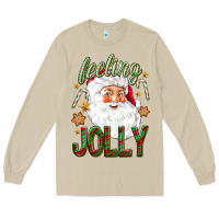 Mushroom Feeling Jolly with Santa Long Sleeve Tee - NancyCooperArtShop