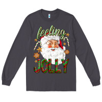 Smoke Feeling Jolly with Santa Long Sleeve Tee - NancyCooperArtShop
