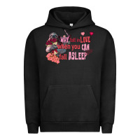 Pigment Black sloth why fall in love when you can fall asleep Urban Hoodie - FaDigitalArtStudio