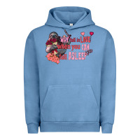 Pigment Pebble Blue sloth why fall in love when you can fall asleep Urban Hoodie - FaDigitalArtStudio