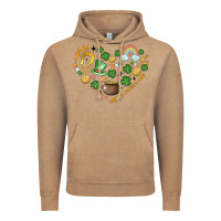 Vintage Coffee st patricks  hearts Vintage Hoodie - MaliasSmallBusiness