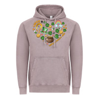 Vintage Zinc st patricks  hearts Vintage Hoodie - MaliasSmallBusiness
