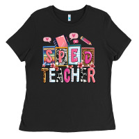Black sped teacher Ladies Tee - AdoDesignShop