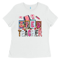 White sped teacher Ladies Tee - AdoDesignShop