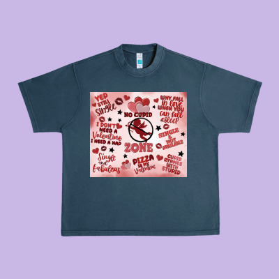 Funny Valentine's Day Urban Heavy Tee Designed By Maliassmallbusiness